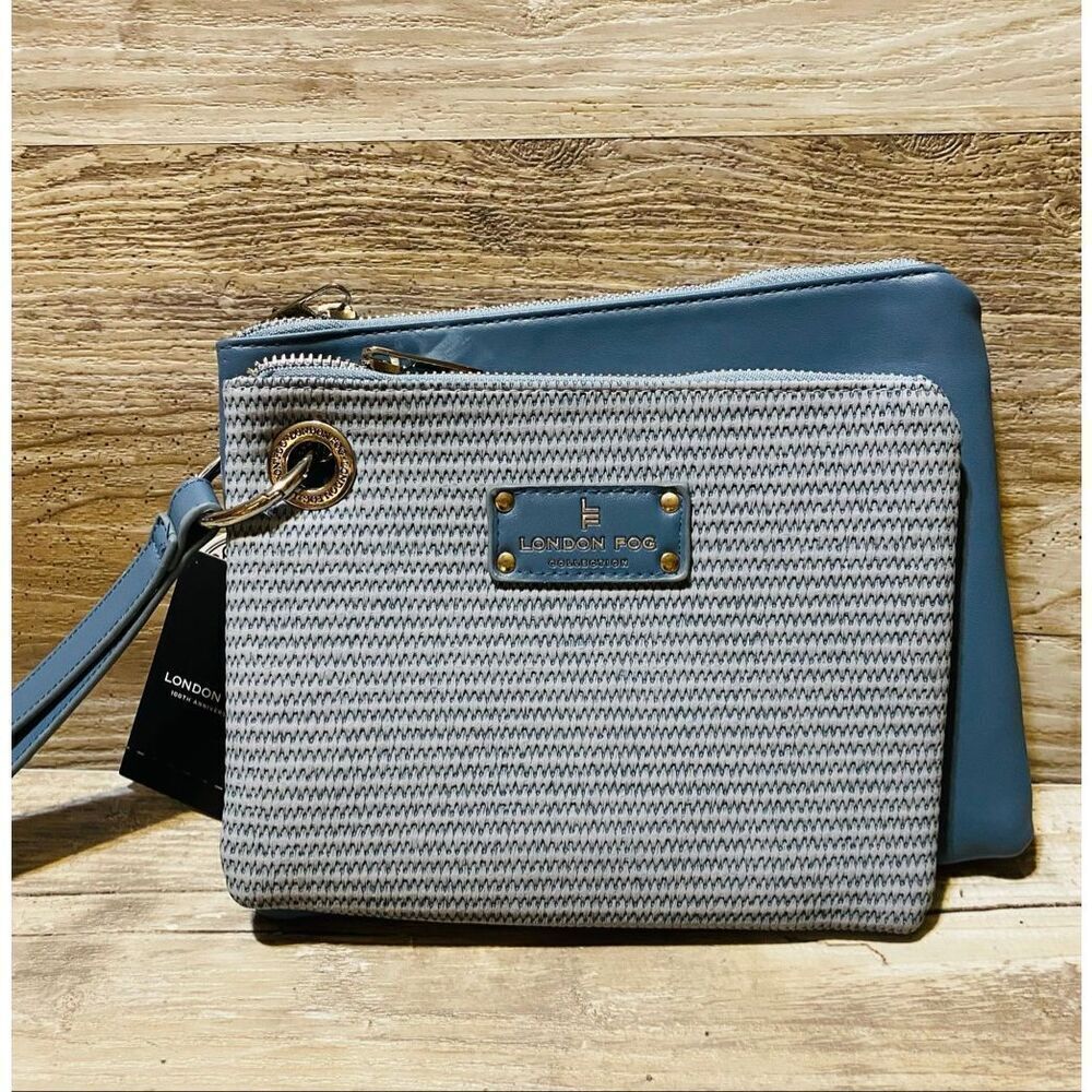London Fog Washed Denim 100th Anniversary Travel Pouches Bag